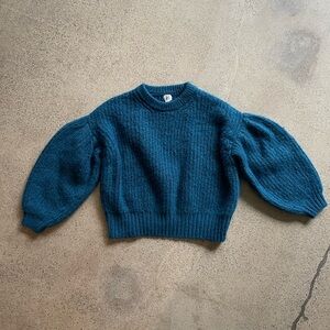 Fuzzy Balloon Sleeve Sweater